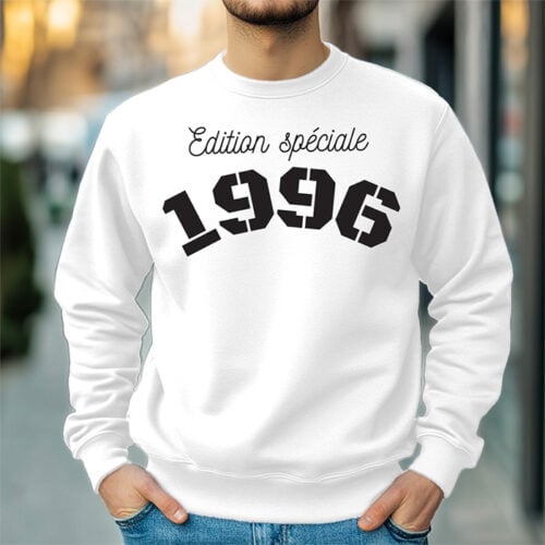 Sweat blanc - Année de naissance – Image 2