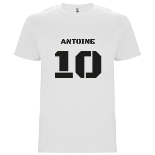 T-shirt blanc - Prénom et numéro