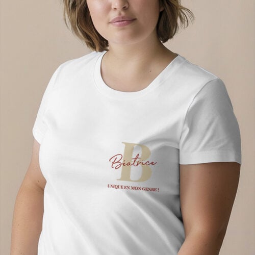 T-shirt blanc - Vos initiales – Image 2