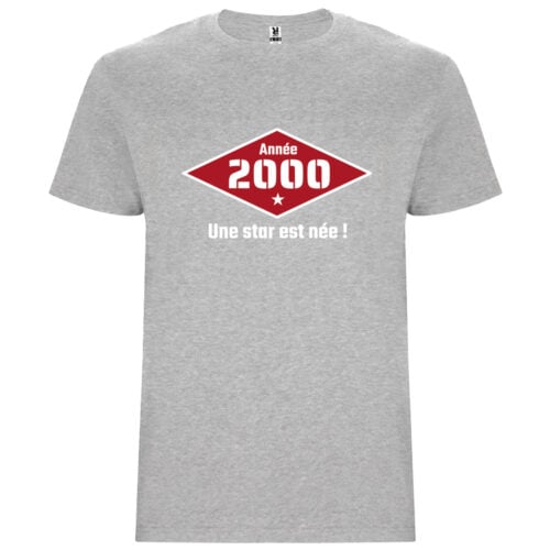 T-shirt gris - Une star est née !