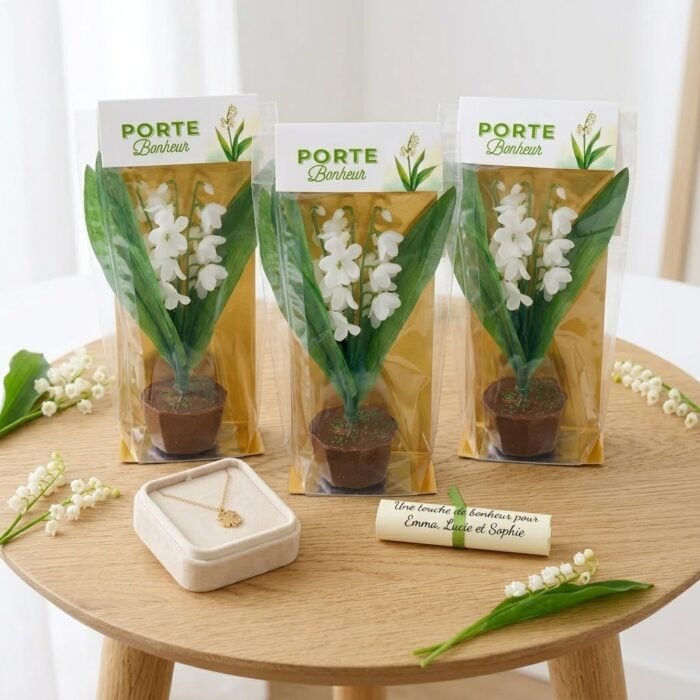 Alternative view of Lot de 3 Pots de Muguet en Chocolat