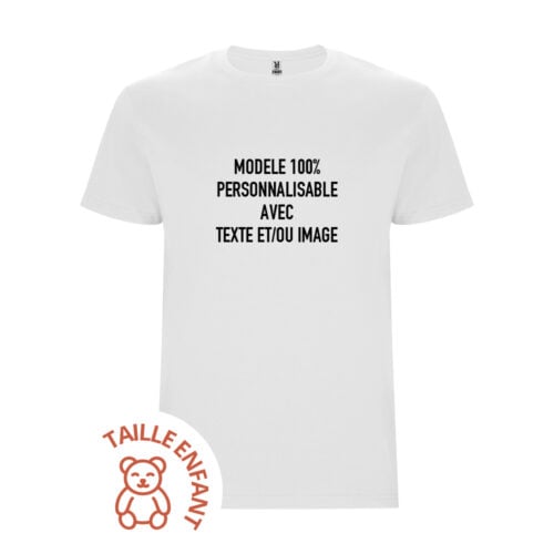 T-shirt Enfant blanc - Modèle 100% Personnalisable