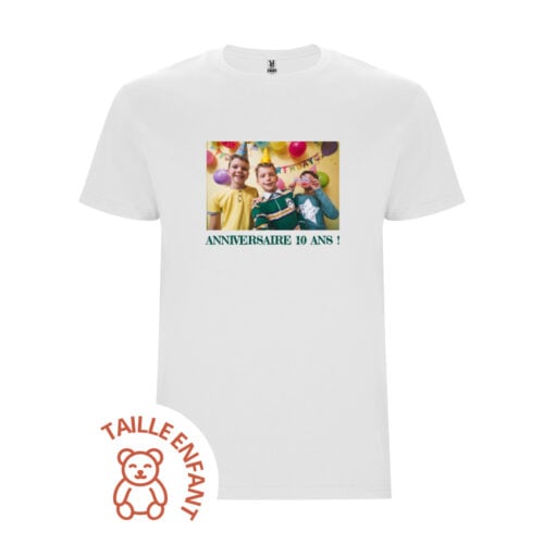 T-shirt Enfant blanc - Photo et Texte