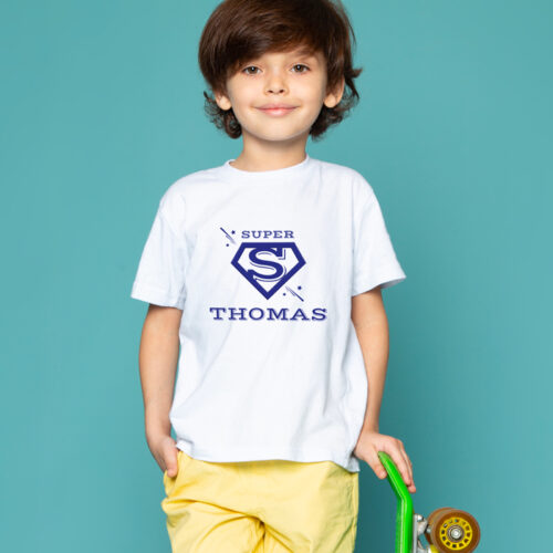 T-shirt Enfant blanc - Super Prénom – Image 2