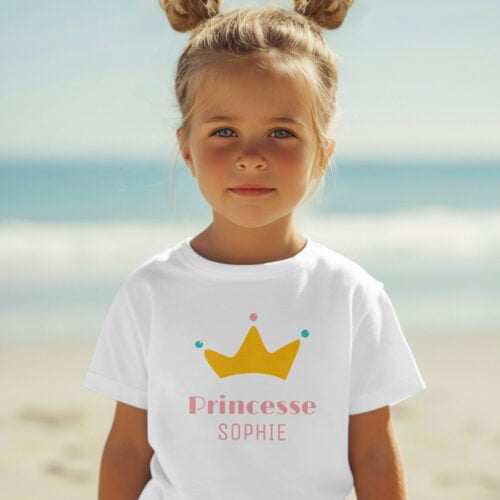 T-shirt Enfant blanc - Princesse – Image 2