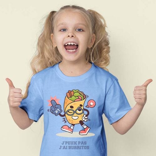T-shirt Enfant bleu clair - Modèle 100% Personnalisable – Image 2