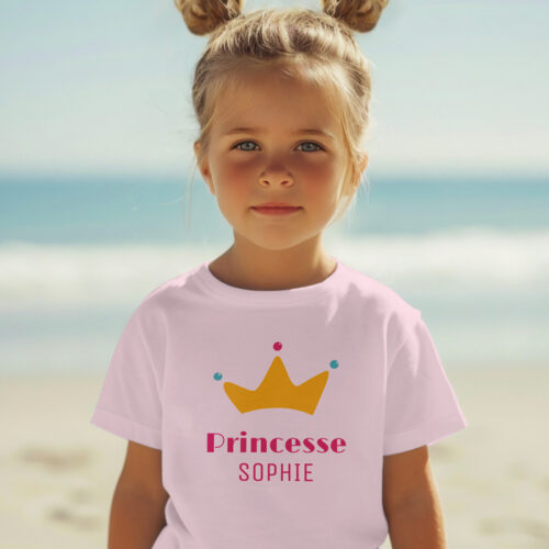 T-shirt Enfant rose - Princesse – Image 2