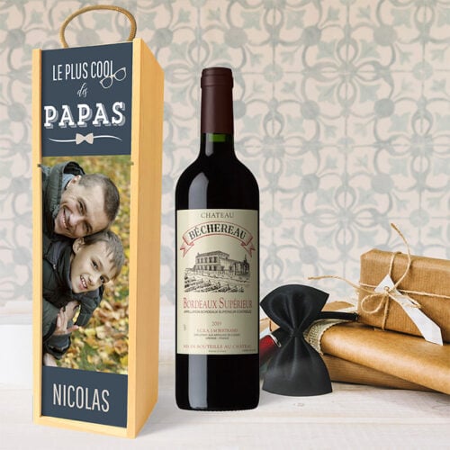 Coffret personnalisé et Vin rouge - Le plus cool des papas – Image 2