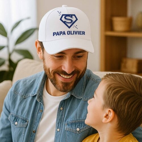 Casquette blanche - Super Papa – Image 2