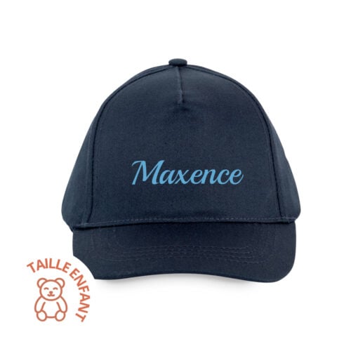 Casquette enfant bleu - Prénom