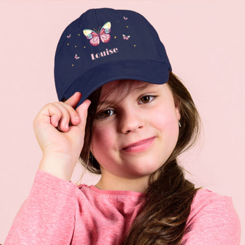 Casquette enfant bleu - Papillon – Image 2