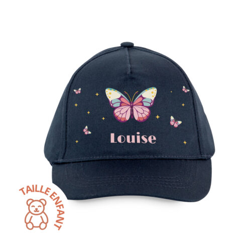 Casquette enfant bleu - Papillon