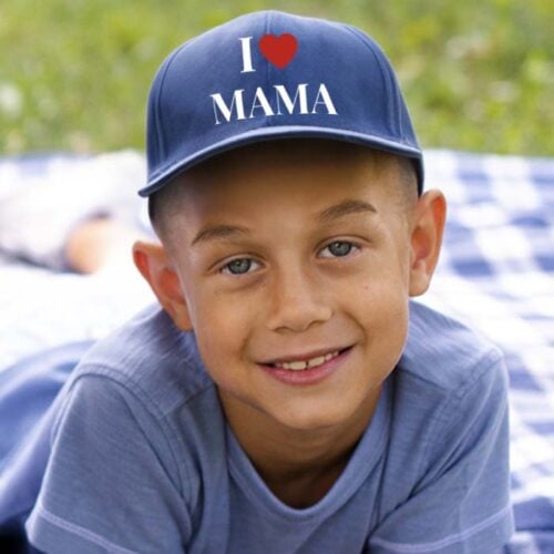 Casquette enfant bleu - I love - Prénom personnalisable – Image 2