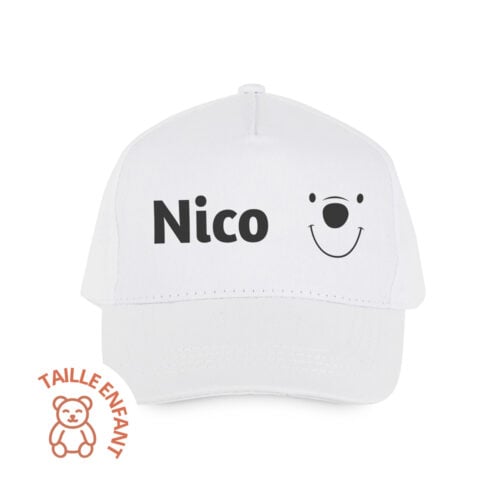 Casquette enfant blanc - Smiley