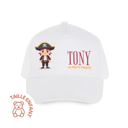 Casquette enfant blanc - Petit pirate