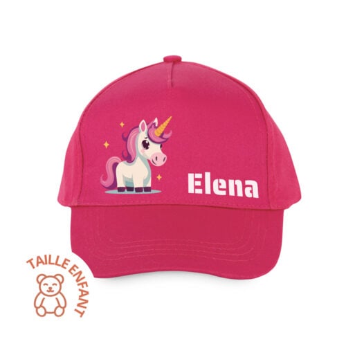 Casquette enfant rose - Licorne