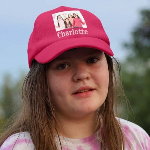 Casquette enfant rose - Photo – Image 2