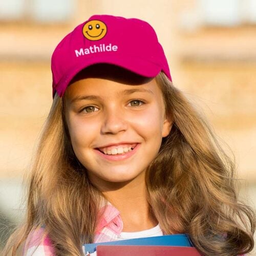 Casquette enfant rose - Smiley – Image 2