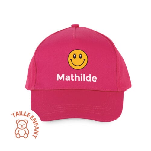 Casquette enfant rose - Smiley