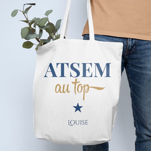 Sac cabas personnalisé - Atsem au top – Image 2