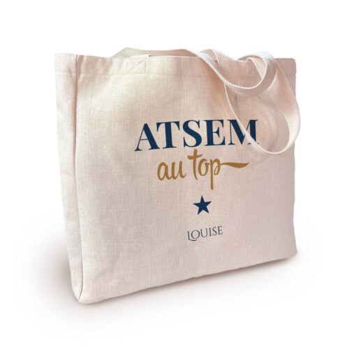 Sac cabas personnalisé - Atsem au top
