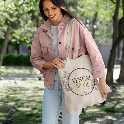 Sac cabas personnalisé - Atsem en or – Image 2