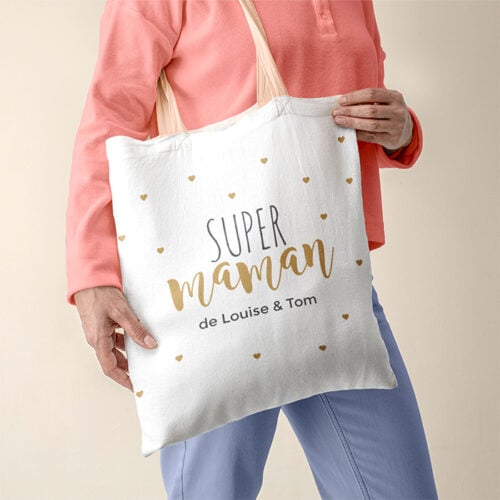 Sac cabas personnalisé - Super Maman – Image 2