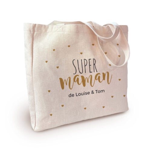 Sac cabas personnalisé - Super Maman