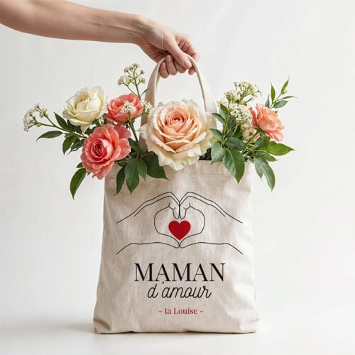 Sac cabas personnalisé - Maman d'amour – Image 2