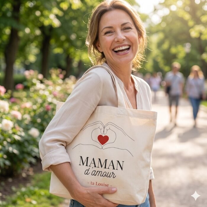 Alternative view of Sac cabas personnalisé - Maman d'amour