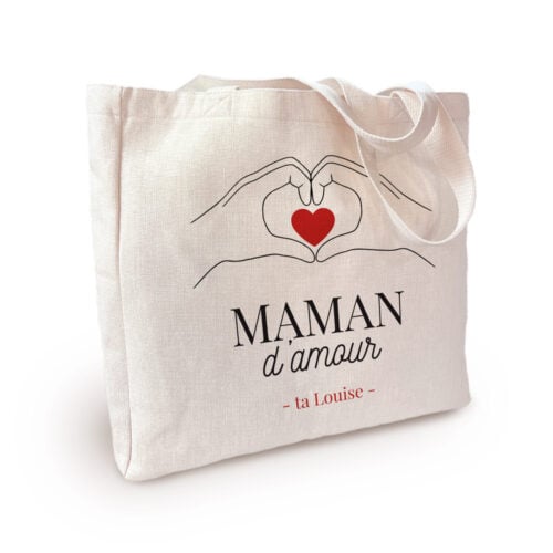 Sac cabas personnalisé - Maman d'amour