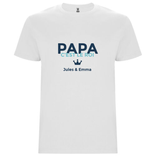T-shirt blanc - Papa c'est le roi