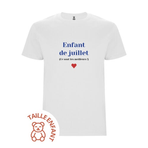 T-shirt Enfant blanc - Enfant + Mois