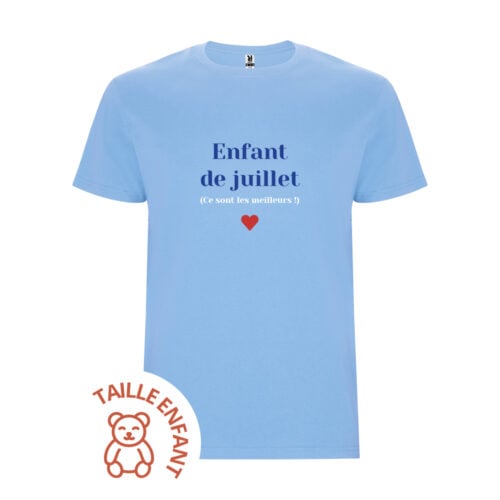 T-shirt Enfant bleu clair - Enfant + Mois