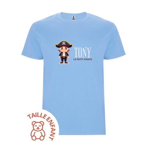 T-shirt Enfant bleu clair - Pirate