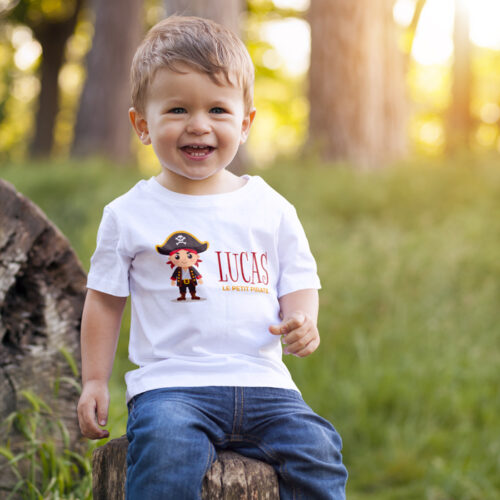 T-shirt Enfant blanc - Pirate – Image 2