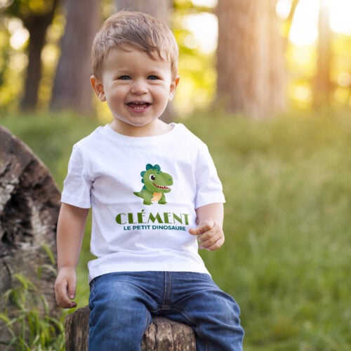 T-shirt Enfant blanc - Dino – Image 2