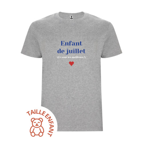 T-shirt Enfant gris - Enfant + Mois
