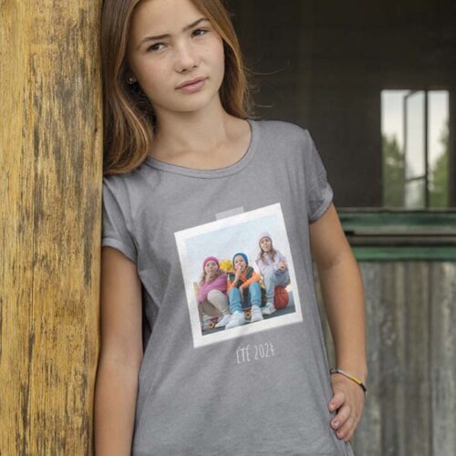 T-shirt Enfant gris - Polaroid – Image 2