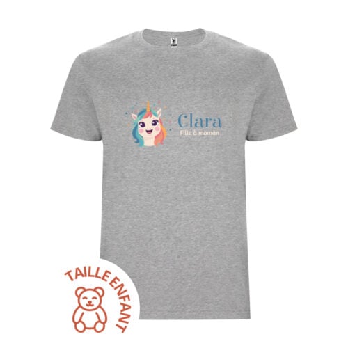 T-shirt Enfant gris - Licorne