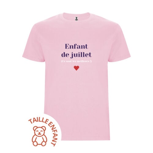 T-shirt Enfant rose - Enfant + Mois