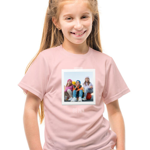 T-shirt Enfant rose - Polaroid – Image 2