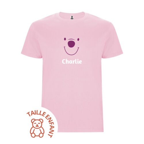T-shirt Enfant rose - Smiley