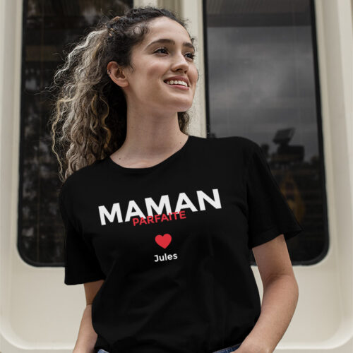 T-shirt noir - Maman parfaite – Image 2