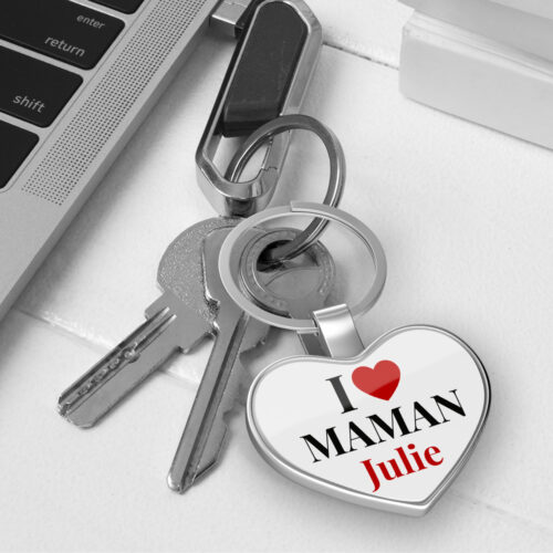Porte-clé coeur - I love Maman – Image 2
