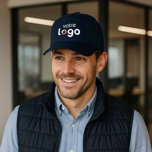 Casquette bleu - Votre logo – Image 2