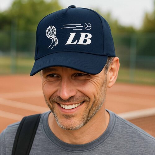 Casquette bleu - Tennis avec initiales – Image 2