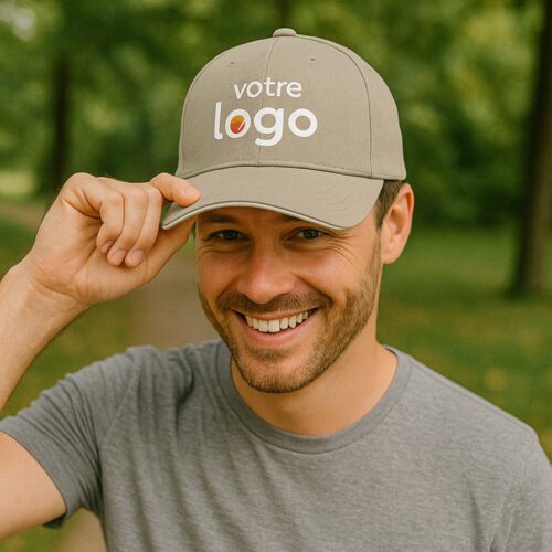 Casquette beige - Votre logo – Image 2