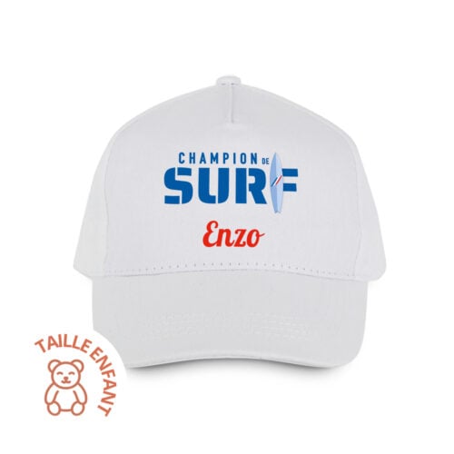Casquette enfant blanc - Champion de Surf !