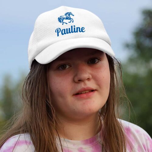 Casquette enfant blanc - Equitation – Image 2